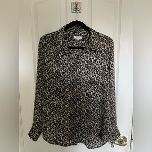 Equipment Cheetah Print Blouse